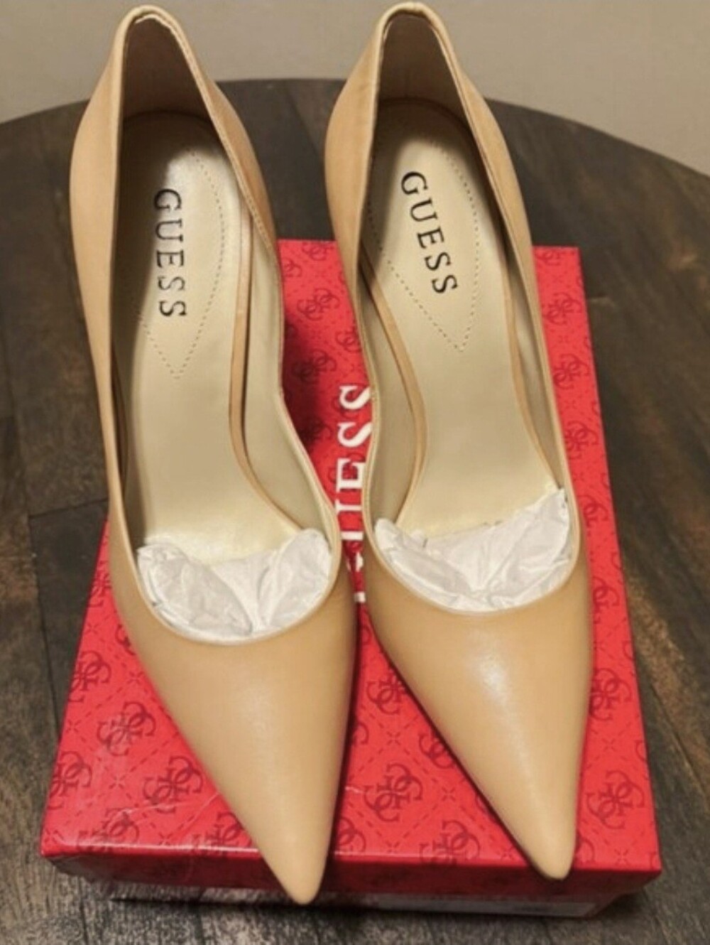 New GUESS Carrie Nude Pointed Heels Sz. 7.5